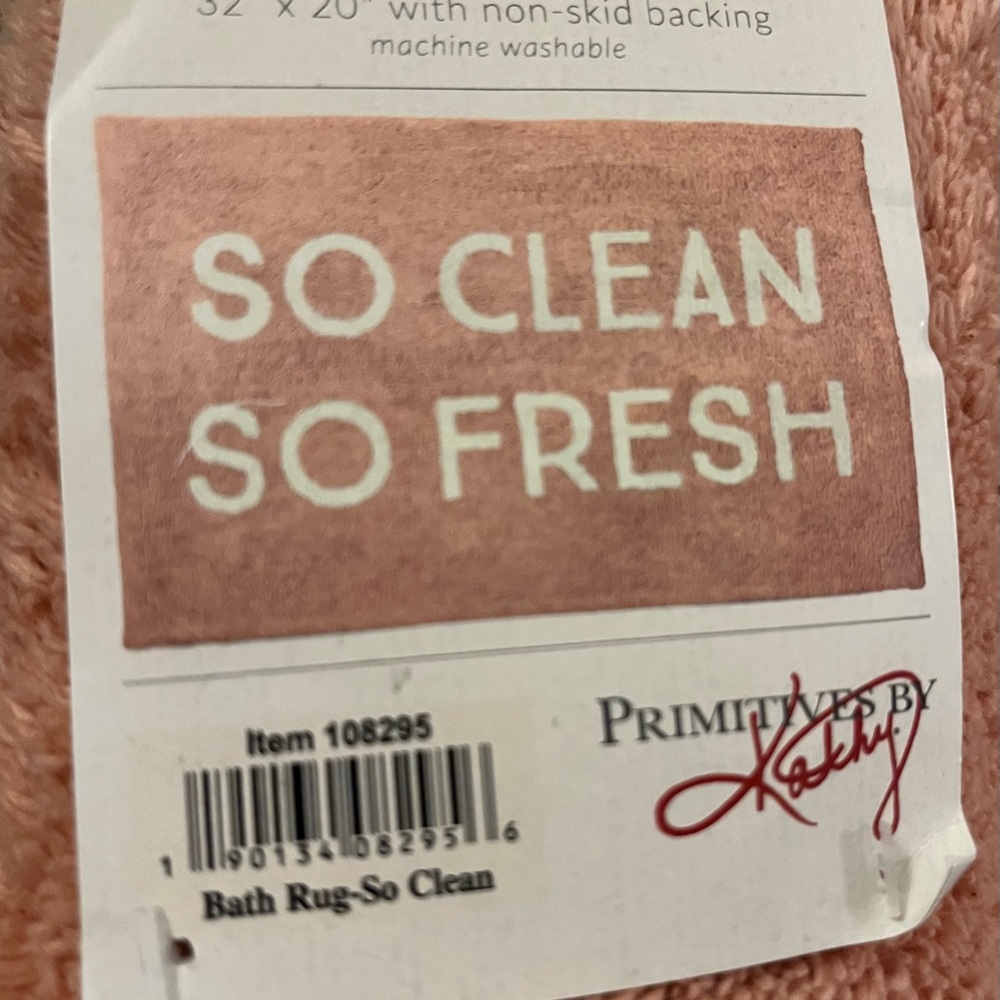 Primitives by Kathy Pink Bath Rug